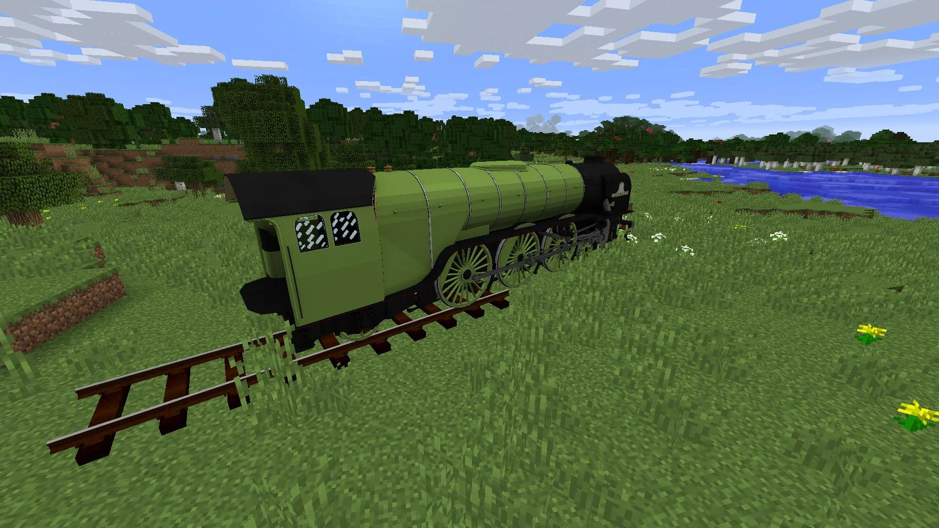 Зелёный для мода Immersive Railroad на Майнкрафт для ПК